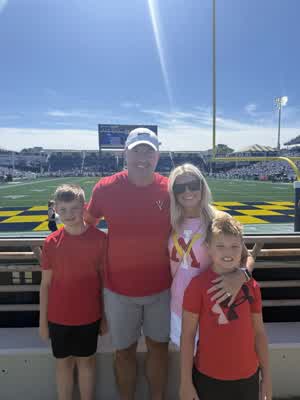 Carrie Shelton at a football game