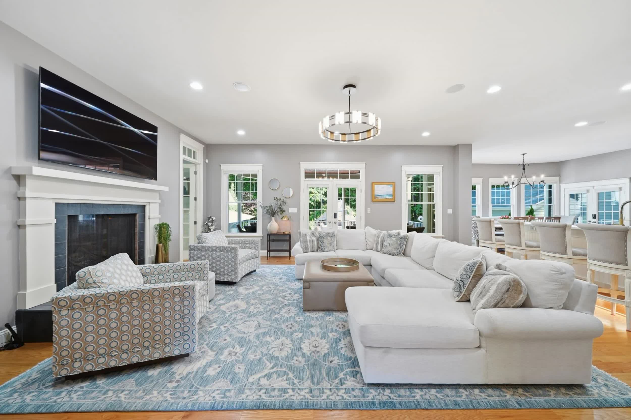 Renovated luxury kitchen with stone counters